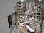 A destroyed residential building following a Russian air strike in Kyiv, Ukraine. A destroyed residential building following a Russian air strike in Kyiv, Ukraine.