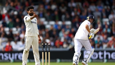 Ravindra Jadeja, left, is walking on thin ice (Reuters)