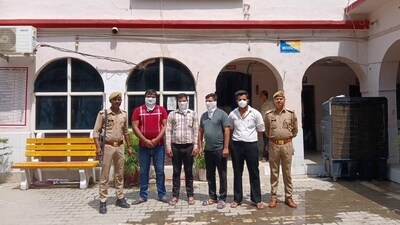 The Greater Noida police have arrested four people after the incident. The Greater Noida police have arrested four people after the incident.