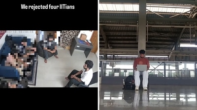 A founder and CEO of an Indian startup shared a video about rejecting candidates from IIT. (Instagram/@unicornin2026) A founder and CEO of an Indian startup shared a video about rejecting candidates from IIT. (Instagram/@unicornin2026)