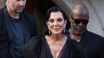 Kris Jenner leaves Gritti Palace Hotel, ahead of the anticipated wedding of Amazon founder Jeff Bezos and journalist Lauren Sanchez in Venice, Italy, June 26, 2025.&nbsp; (REUTERS)