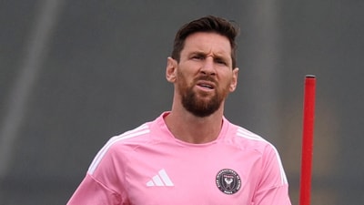 Inter Miami CF's Lionel Messi during training. (REUTERS)