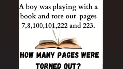A tricky brain teaser shared on Facebook challenged users to count torn pages. (Facebook/Arshdeep Soni) A tricky brain teaser shared on Facebook challenged users to count torn pages. (Facebook/Arshdeep Soni)