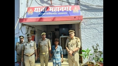 Shivakant Mishra, who allegedly knifed Dinesh Gautam to death in Mahanagar, in police custody on Friday (Sourced) Shivakant Mishra, who allegedly knifed Dinesh Gautam to death in Mahanagar, in police custody on Friday (Sourced)