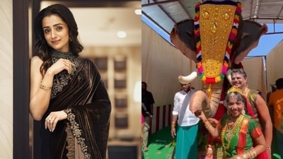 Trisha Krishnan's love for animals is well-known and she's 'absolutely thrilled' to have donated the mechanical elephant. Trisha Krishnan's love for animals is well-known and she's 'absolutely thrilled' to have donated the mechanical elephant.