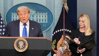 U.S. President Donald Trump speaks at the White House after a Supreme Court ruling curbing judges' power in a case tied to birthright citizenship. (REUTERS)