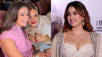 Alia Bhatt (with Rekha) and Janhvi Kapoor at the premiere of Umrao Jaan in Mumbai Alia Bhatt (with Rekha) and Janhvi Kapoor at the premiere of Umrao Jaan in Mumbai