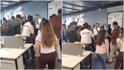Videos of employees dancing and celebrating at the office went viral on social media, drawing sharp criticism over the timing. (X) Videos of employees dancing and celebrating at the office went viral on social media, drawing sharp criticism over the timing. (X)