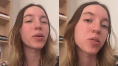 A viral video showed a German woman explaining why she speaks English with an Indian accent. (Instagram/keralaklara) A viral video showed a German woman explaining why she speaks English with an Indian accent. (Instagram/keralaklara)