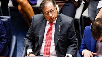 Colombian President Gustavo Petro attends the Climate Ambition Summit at the United Nations Headquarters on September 20, 2023. (AFP) Colombian President Gustavo Petro attends the Climate Ambition Summit at the United Nations Headquarters on September 20, 2023. (AFP)