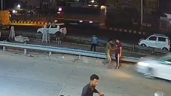 The CCTV footage of the incident, which took place on June 24, has gone viral. (Video screengrab)