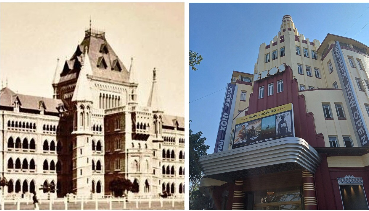 The Gothic Revival high court building, and Eros Cinema, in Mumbai. (HT Archives) The Gothic Revival high court building, and Eros Cinema, in Mumbai. (HT Archives)