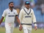 India's Mohammed Siraj, left, and captain Shubman Gill leave the field after rain stopped play on day five of the first cricket Test India's Mohammed Siraj, left, and captain Shubman Gill leave the field after rain stopped play on day five of the first cricket Test