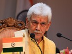 Jammu and Kashmir lieutenant governor Manoj Sinha addressing a press conference in Srinagar. Jammu and Kashmir lieutenant governor Manoj Sinha addressing a press conference in Srinagar.