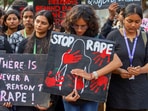 Students stage a protest against the alleged rape and murder of a Kolkata based trainee doctor. Students stage a protest against the alleged rape and murder of a Kolkata based trainee doctor.