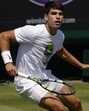 Spain's two-time defending champion Carlos Alcaraz during practice at the All-England Club. (REUTERS) Spain's two-time defending champion Carlos Alcaraz during practice at the All-England Club. (REUTERS)
