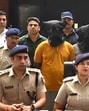 The accused in police custody in Chandigarh on Friday. (Keshav Singh/HT) The accused in police custody in Chandigarh on Friday. (Keshav Singh/HT)