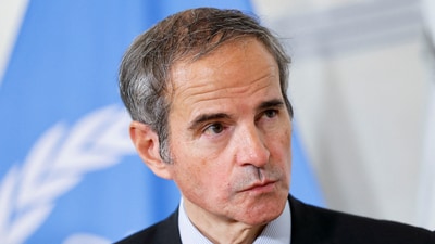 IAEA Director General Rafael Grossi said Iranian nuclear facilities might be "still standing" after US President Donald Trump insisted Iran's nuclear program had been set back "decades." (File/Reuters)