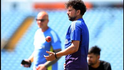 India’s left-arm wrist spinner Kuldeep Yadav during practice at the Headingley ground. (Reuters) India’s left-arm wrist spinner Kuldeep Yadav during practice at the Headingley ground. (Reuters)