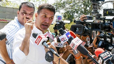 (File photo) Madhya Pradesh Congress president Jitu Patwari speaks to the media. (ANI/Sanjeev Gupta) (File photo) Madhya Pradesh Congress president Jitu Patwari speaks to the media. (ANI/Sanjeev Gupta)