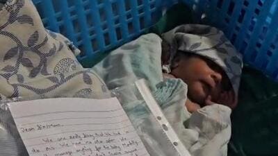 Navi Mumbai, India - June 28, 2025:Newborn girl abandoned outside Panvel orphanage in Navi Mumbai, India, on Saturday, June 28, 2025. (Photo by / HT PHOTO) (HT PHOTO) Navi Mumbai, India - June 28, 2025:Newborn girl abandoned outside Panvel orphanage in Navi Mumbai, India, on Saturday, June 28, 2025. (Photo by / HT PHOTO) (HT PHOTO)