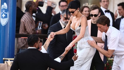 Worst Dressed: Kylie Jenner broke a cardinal rule as she wore a lingerie-inspired gown, shimmering in silver and metallic blue, a shade so close to white that it sparked plenty of debate. REUTERS/Yara Nardi&nbsp; (REUTERS)