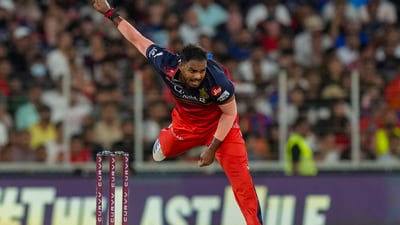 Ahmedabad: Royal Challengers Bengaluru's Yash Dayal bowls a delivery during the Indian Premier League (PTI) Ahmedabad: Royal Challengers Bengaluru's Yash Dayal bowls a delivery during the Indian Premier League (PTI)