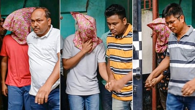 In this combo of three pictures, the accused who were arrested in connection with the alleged 'gang-rape' of a first-year student of a law college in south Kolkata, being produced at a city court, in Kolkata, Friday, June 27, 2025. (PTI) In this combo of three pictures, the accused who were arrested in connection with the alleged 'gang-rape' of a first-year student of a law college in south Kolkata, being produced at a city court, in Kolkata, Friday, June 27, 2025. (PTI)