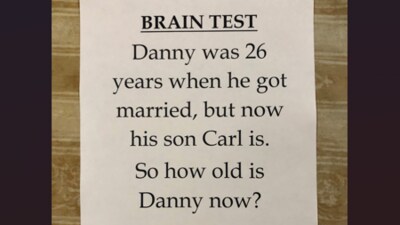 A brain teaser shared on Facebook challenged users with a seemingly simple age riddle. (Facebook/Arshdeep Soni) A brain teaser shared on Facebook challenged users with a seemingly simple age riddle. (Facebook/Arshdeep Soni)