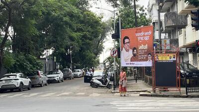 Senior MNS leaders have been conducting awareness drives, distributing pamphlets in local trains about the rally. (Photo by Jaideep Vaidya)