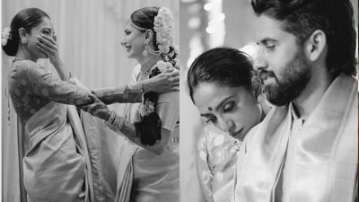 Sobhita Dhulipala with Zainab Ravdjee and Naga Chaitanya at Akhil Akkineni's wedding. (Pics credit: Instagram/eshantrajuphotography) Sobhita Dhulipala with Zainab Ravdjee and Naga Chaitanya at Akhil Akkineni's wedding. (Pics credit: Instagram/eshantrajuphotography)