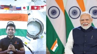 Shubhanshu Shukla, on board the International Space Station, spoke to Prime Minister Narendra Modi. (X/@PMOIndia) Shubhanshu Shukla, on board the International Space Station, spoke to Prime Minister Narendra Modi. (X/@PMOIndia)