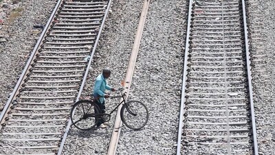 The gateman on duty noticed the car on the track and immediately alerted railway control and station masters. (HT Photo)