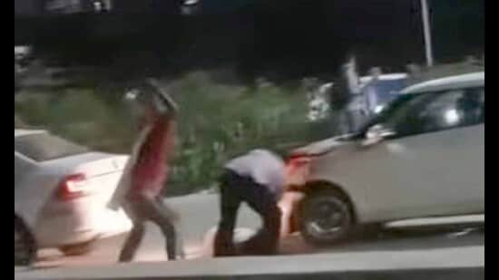 A video grab of the attack in Ludhiana.