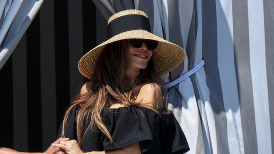 Lauren Sanchez Bezos walks as she and her husband Amazon founder Jeff Bezos arrive to Aman Venice hotel, for the last event of their wedding celebrations, in Venice, Italy, June 28, 2025. REUTERS/Guglielmo Mangiapane(REUTERS)