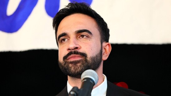 New York mayoral candidate, State Rep. Zohran Mamdani (D-NY) speaks to supporters during an election night gathering at The Greats of Craft LIC on June 24, 2025 in the Long Island City neighborhood of the Queens borough in New York City. (AFP)