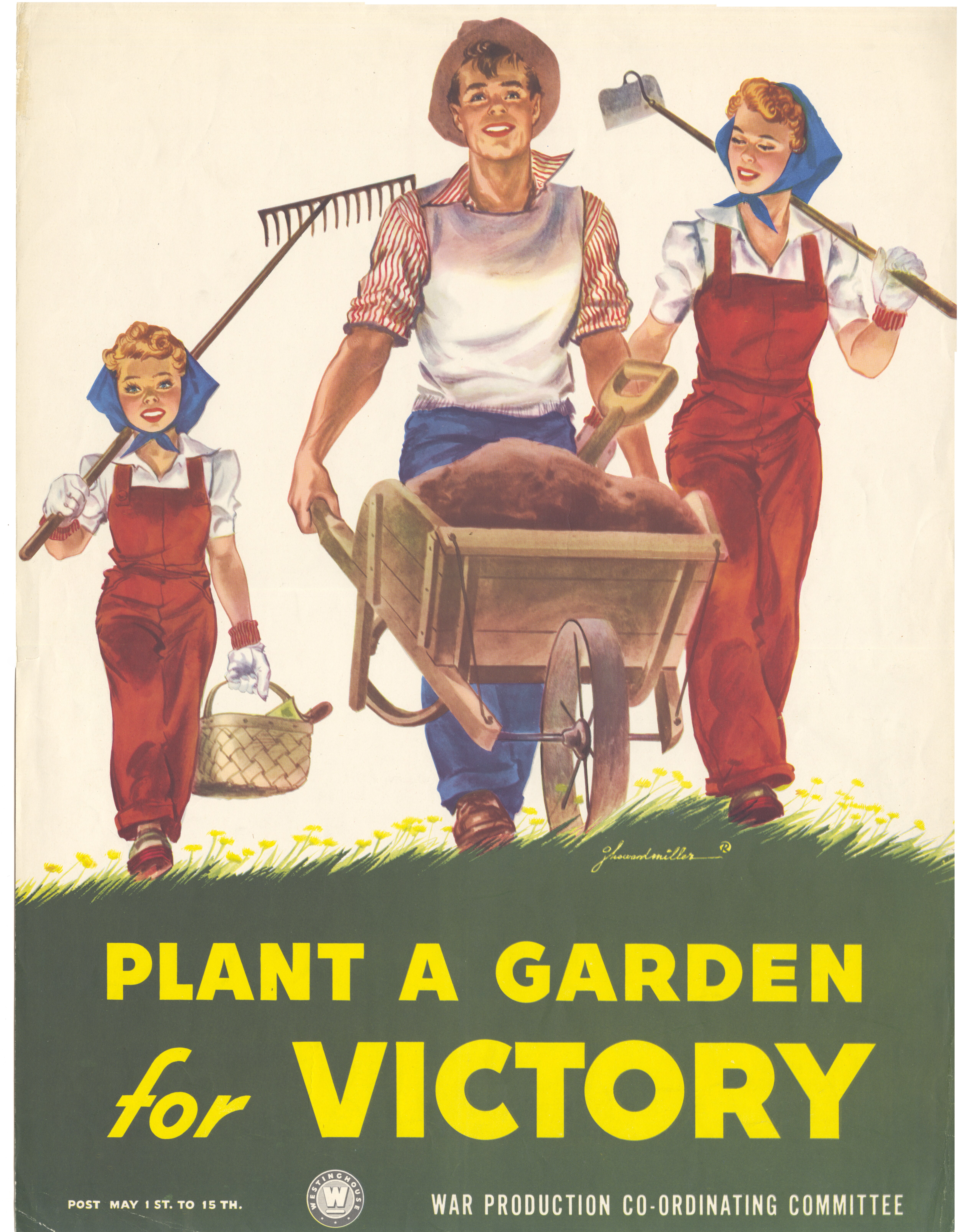 Artist J Howard Miller’s poster for the Victory Gardens initiative. (V&A Dundee)