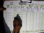 A census official collects information from a household in Guwahati in 2011.