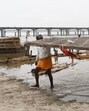 A scene from Prayagraj on Sunday (Anil Kumar Maurya/ HT) A scene from Prayagraj on Sunday (Anil Kumar Maurya/ HT)