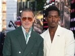 Brad Pitt stars as a former driver alongside Damson Idris, who plays a rookie driver in F1. (Photo by Scott A Garfitt/Invision/AP)