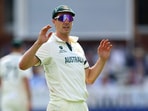 Australia's Pat Cummins reacts during the WTC Final earlier this month