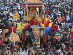 The grand Jumboo Savari at the Mysuru Dasara celebrations.