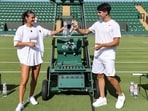 Emma Raducanu was seen practicing with Carlos Alcaraz on Friday Emma Raducanu was seen practicing with Carlos Alcaraz on Friday