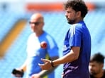 India’s left-arm wrist spinner Kuldeep Yadav during practice at the Headingley ground. India’s left-arm wrist spinner Kuldeep Yadav during practice at the Headingley ground.