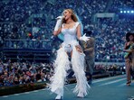 During her Houston concert, a flying car prop malfunctioned while Beyoncé performed. Parkwood Entertainment/Handout via REUTERS    