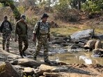 Security forces stumbled upon a dump set up by Maoists and seized the explosives. Security forces stumbled upon a dump set up by Maoists and seized the explosives.