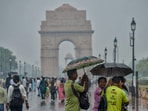 New Delhi: People visit Kartavya Path amid rain, in New Delhi, Sunday, June 29, 2025. New Delhi: People visit Kartavya Path amid rain, in New Delhi, Sunday, June 29, 2025.