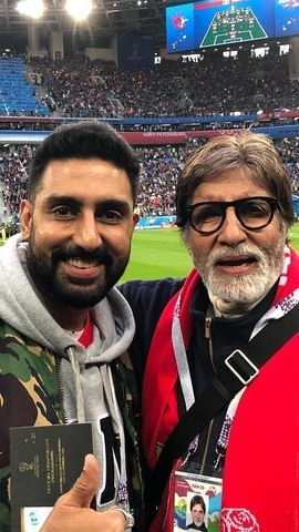 Amitabh Bachchan is proud of his son Abhishek Bachchan. Amitabh Bachchan is proud of his son Abhishek Bachchan.