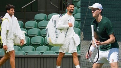 Carlos Alcaraz and Jannik Sinner have been sent a Novak Djokovic warning. Carlos Alcaraz and Jannik Sinner have been sent a Novak Djokovic warning.