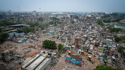 A demolition drive in Wazirpur on June 16. (Sanchit Khanna/HT Photo) A demolition drive in Wazirpur on June 16. (Sanchit Khanna/HT Photo)